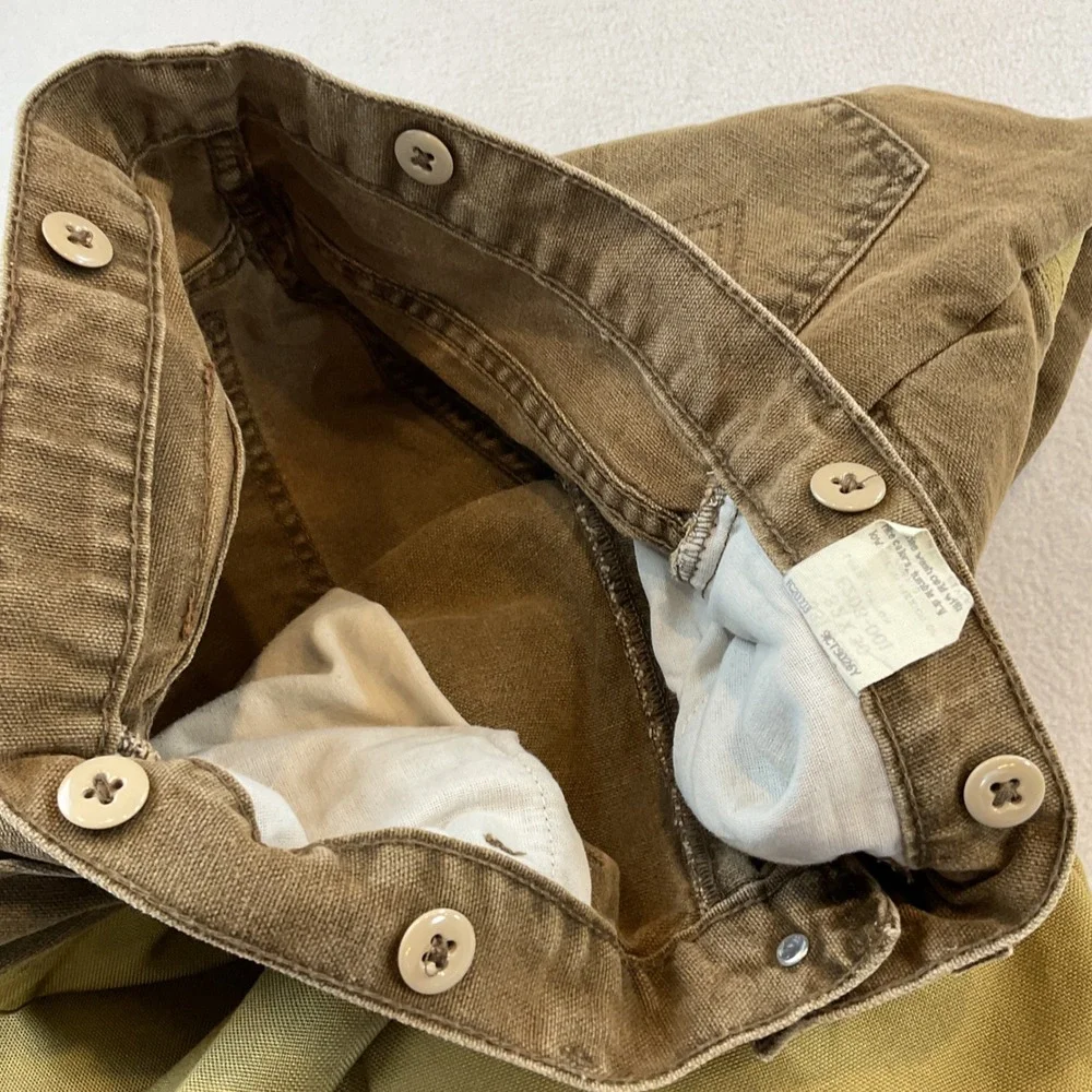 Wrangler Rugged Wear Mens 32x30 Brown Tan Canvas Field Hunting Brush Pants READ